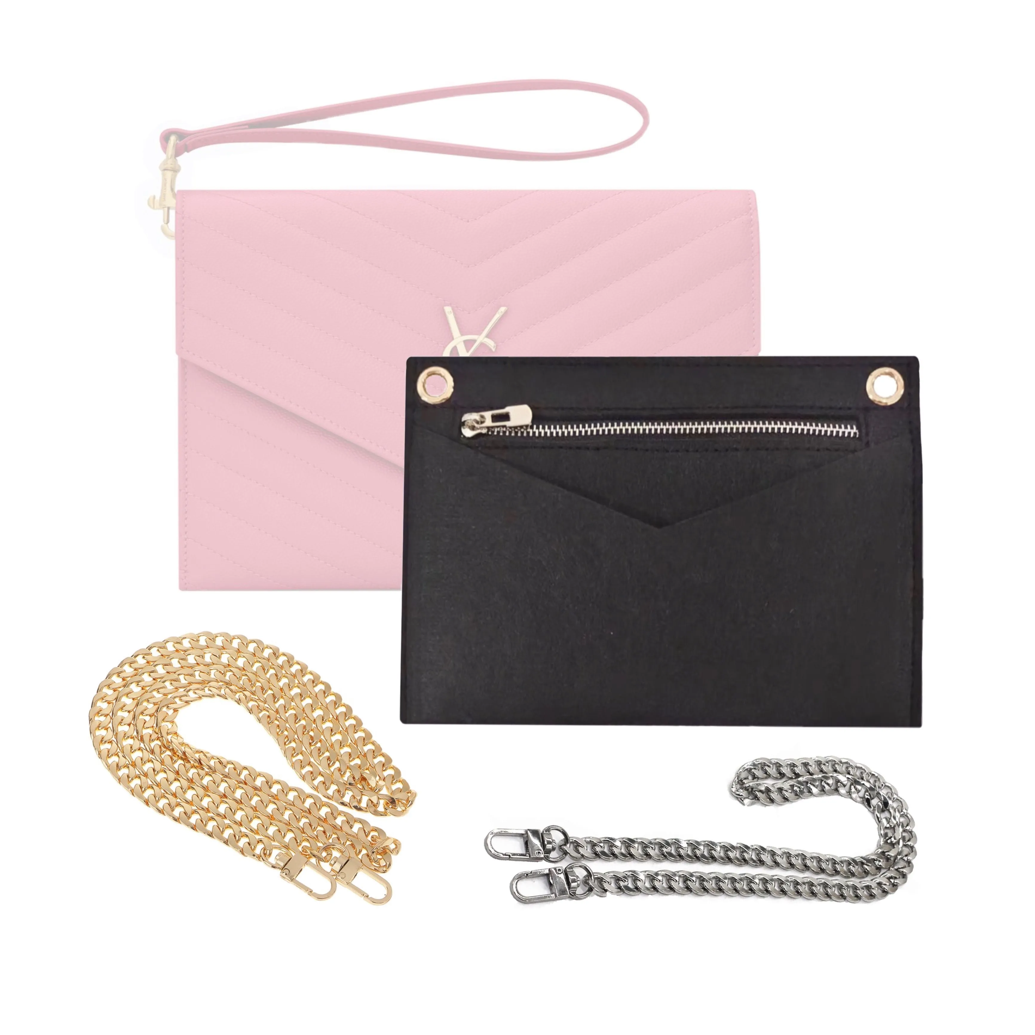 Conversion Kit for Monogram Clutch | Accessory for YSL Swing | clutch ysl | clutch ysl Purse Insert | Yves Saint Laurent Handbag Strap | Bag Insert Organizer | Yves Saint Laurent Swing Strap | Luxury Bag Accessory | Bag Protector”