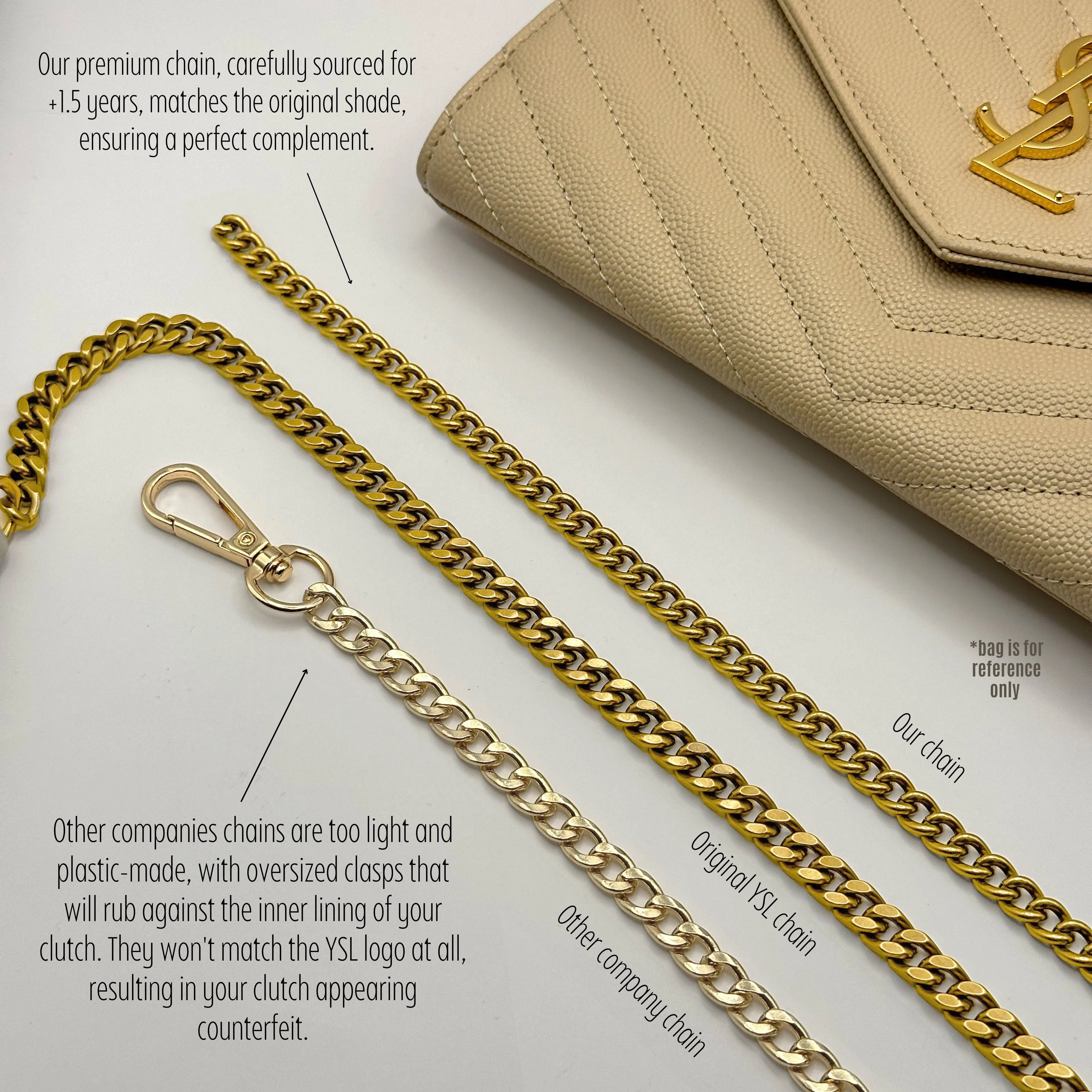 Conversion Kit for Monogram Clutch | Accessory for YSL Swing | clutch ysl | clutch ysl Purse Insert | Yves Saint Laurent Handbag Strap | Bag Insert Organizer | Yves Saint Laurent Swing Strap | Luxury Bag Accessory | Bag Protector”