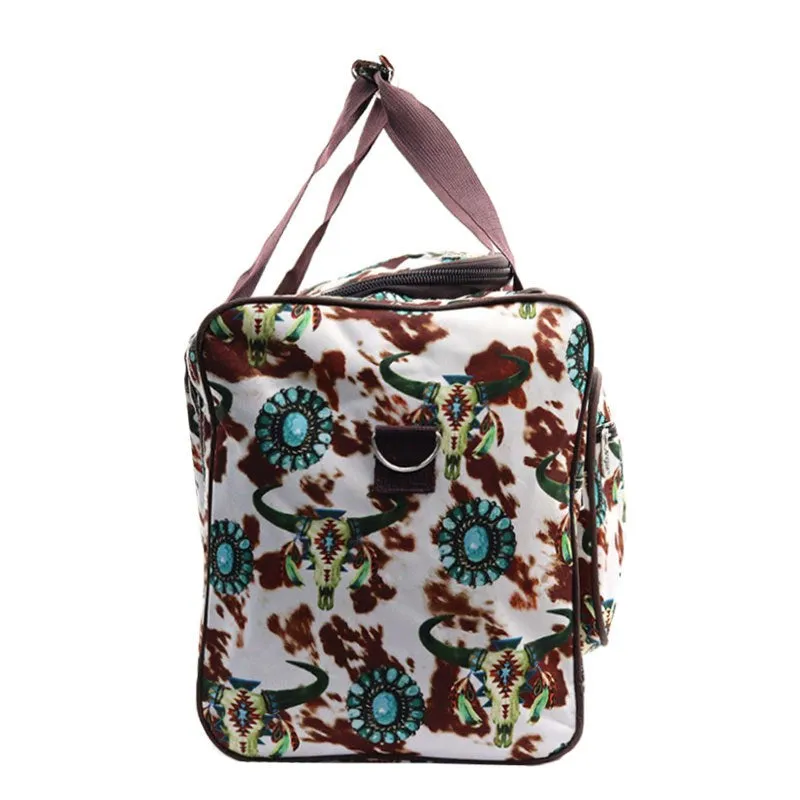 Cow Turquoise Duffle Bag