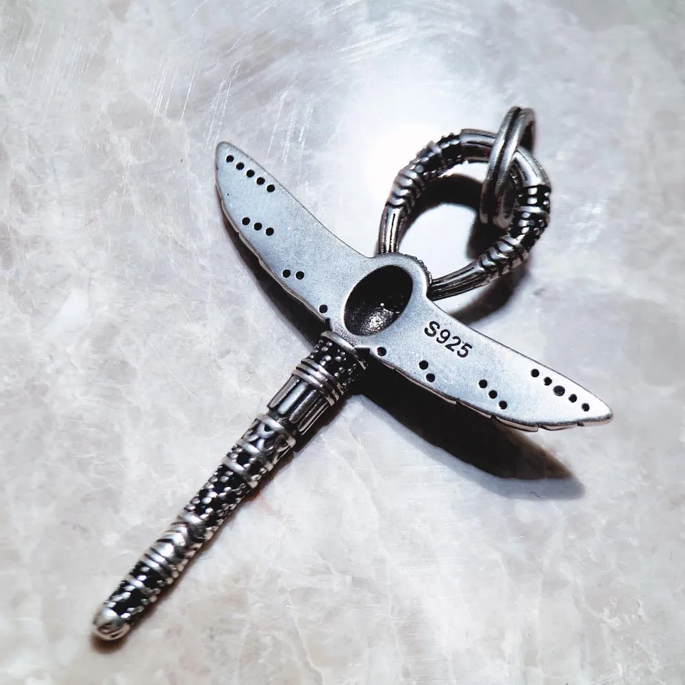 Cross Of Life Ankh With Scarab Fashion Ethnic Jewelry 925 Sterling Silver