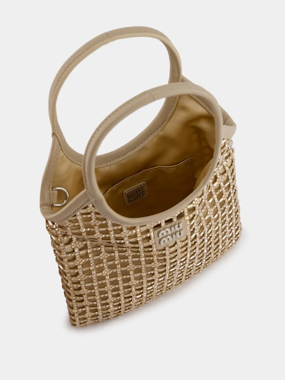 Crystal Embellished Satin Bag