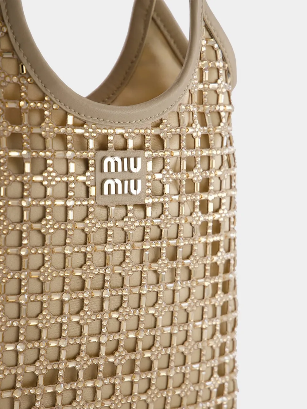 Crystal Embellished Satin Bag