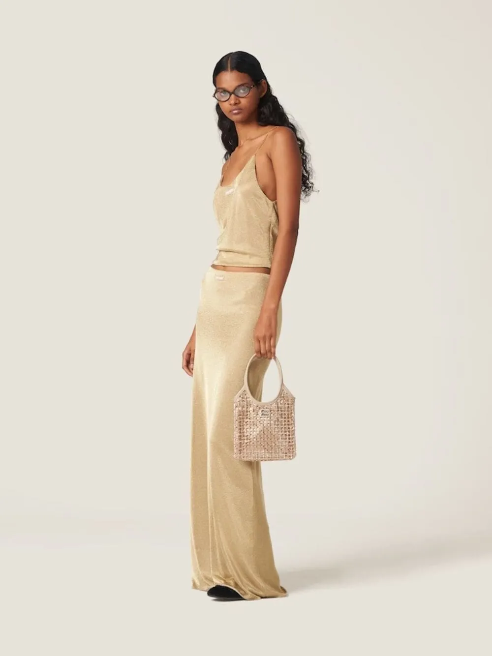 Crystal Embellished Satin Bag