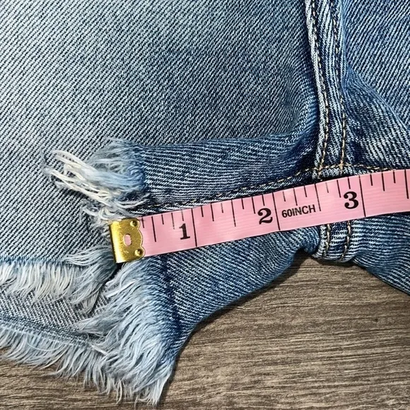 CURRENT ELLIOT The Boyfriend Shorts 2 Year Destroy Rigid Indigo Blue 29 Waist