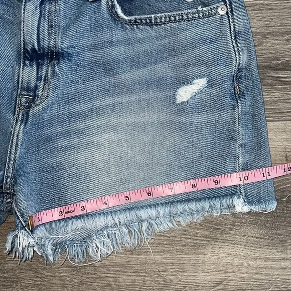 CURRENT ELLIOT The Boyfriend Shorts 2 Year Destroy Rigid Indigo Blue 29 Waist