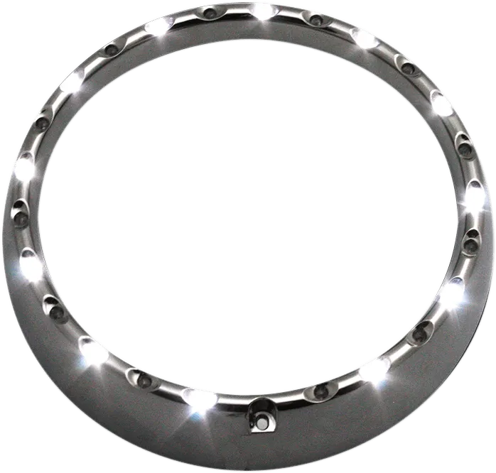 Custom Dynamics CDTB-BAT-W-C 7in. LED Halo Headlight Trim Rings with Built-In Turn Signals - Chrome/White