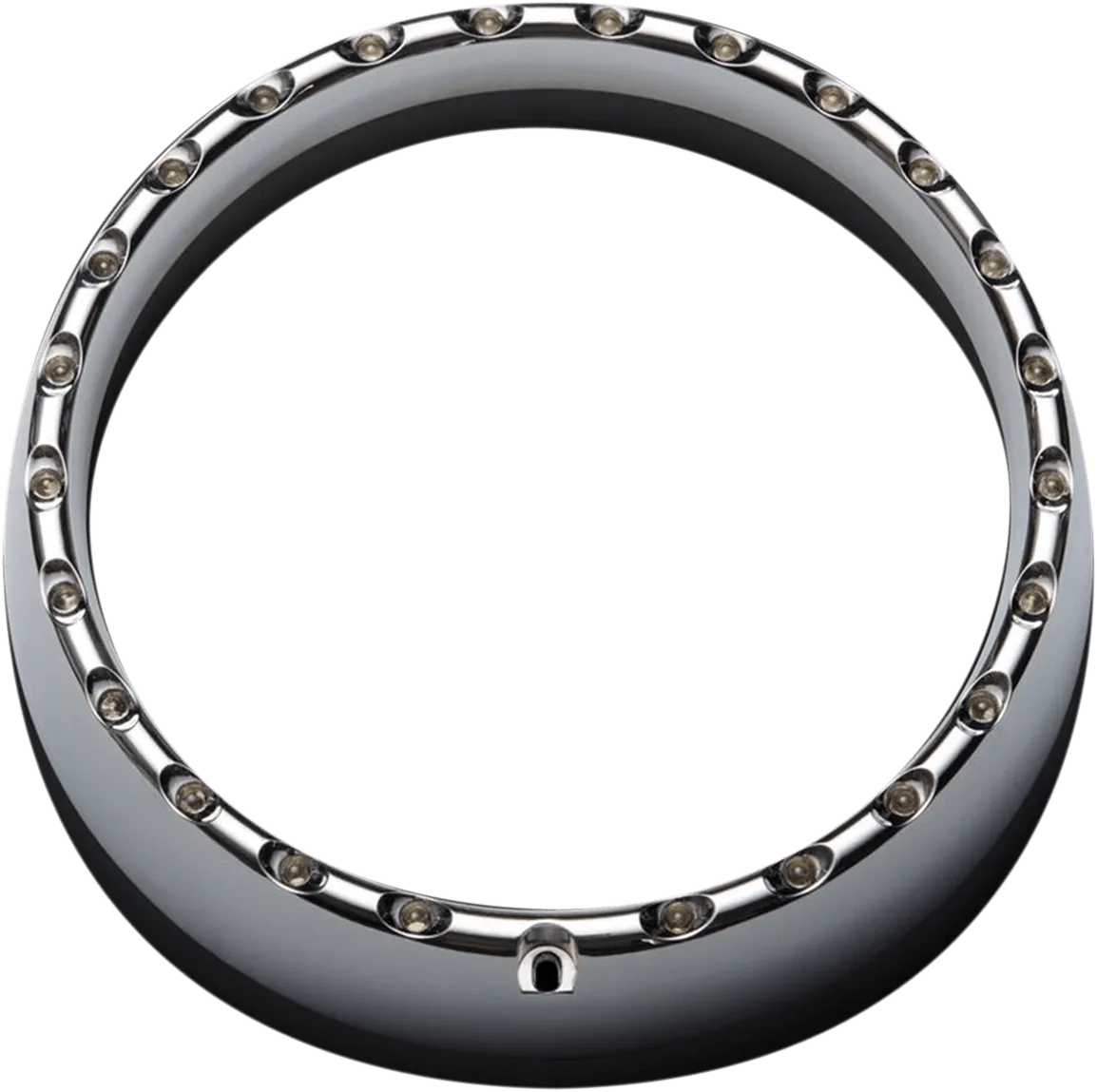 Custom Dynamics CDTB-BAT-W-C 7in. LED Halo Headlight Trim Rings with Built-In Turn Signals - Chrome/White