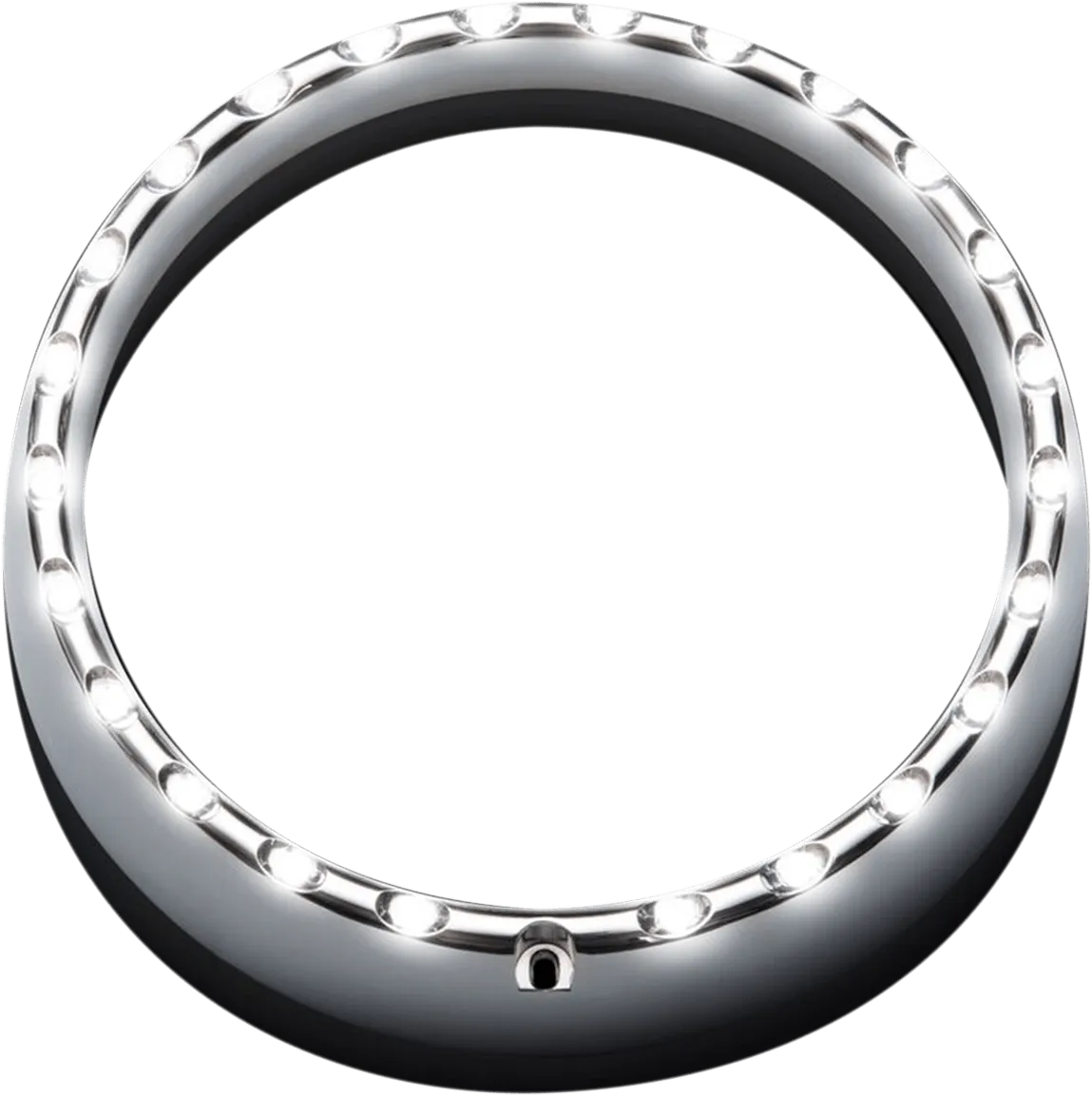 Custom Dynamics CDTB-BAT-W-C 7in. LED Halo Headlight Trim Rings with Built-In Turn Signals - Chrome/White