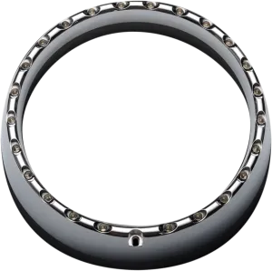 Custom Dynamics CDTB-BAT-W-C 7in. LED Halo Headlight Trim Rings with Built-In Turn Signals - Chrome/White