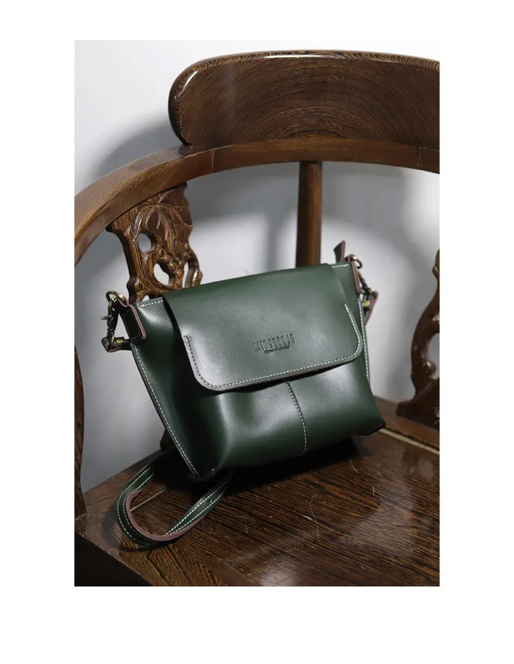 Cute Coffee LEATHER Side Bag Handmade WOMEN Coffee Crossbody BAG Phone Purse FOR WOMEN