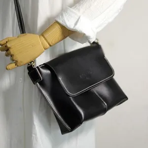 Cute Coffee LEATHER Side Bag Handmade WOMEN Coffee Crossbody BAG Phone Purse FOR WOMEN