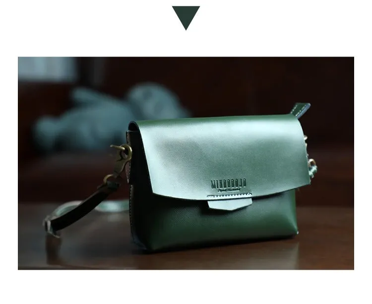Cute LEATHER Small Side Bag Black WOMEN SHOULDER BAG Small Handmade Crossbody Purse FOR WOMEN