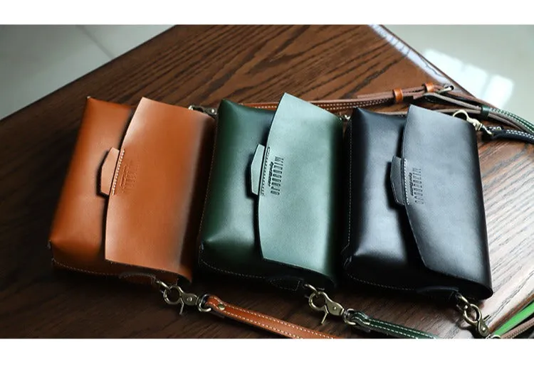 Cute LEATHER Small Side Bag Black WOMEN SHOULDER BAG Small Handmade Crossbody Purse FOR WOMEN