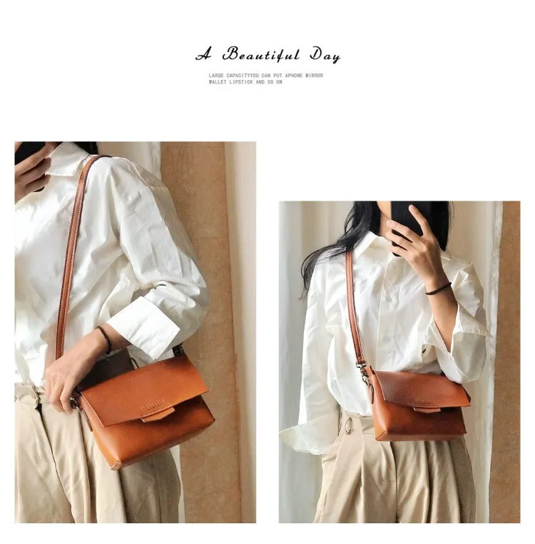 Cute LEATHER Small Side Bag Black WOMEN SHOULDER BAG Small Handmade Crossbody Purse FOR WOMEN