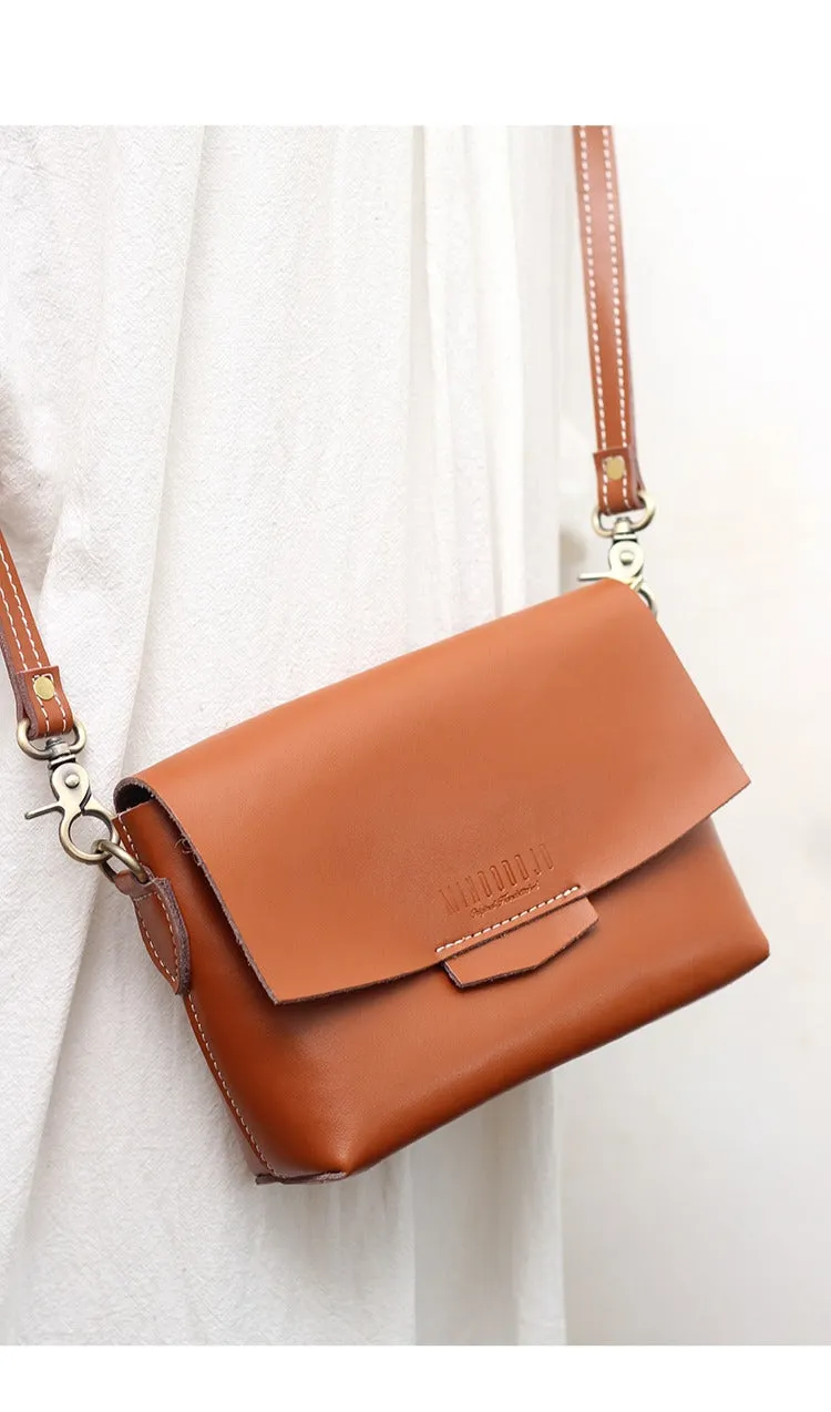 Cute LEATHER Small Side Bag Black WOMEN SHOULDER BAG Small Handmade Crossbody Purse FOR WOMEN