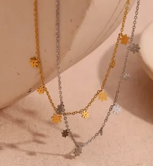 Dainty Daisy Charm Chain Necklace