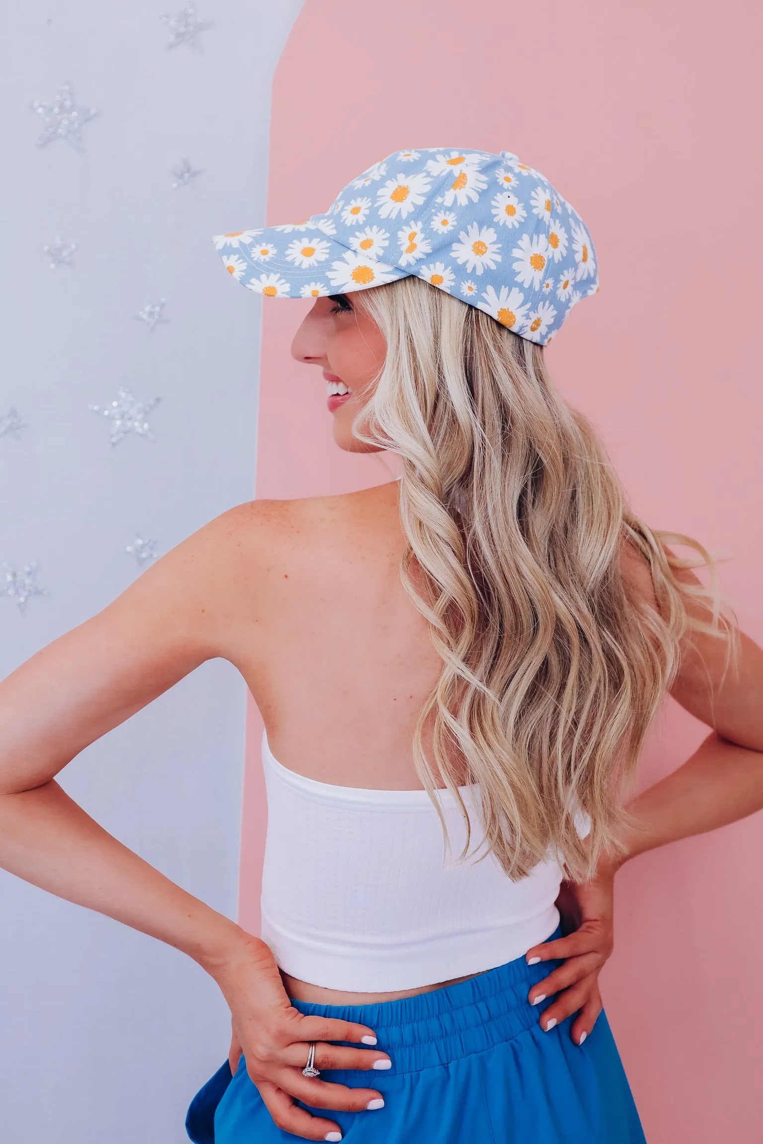 Daisy Baseball Cap - Blue