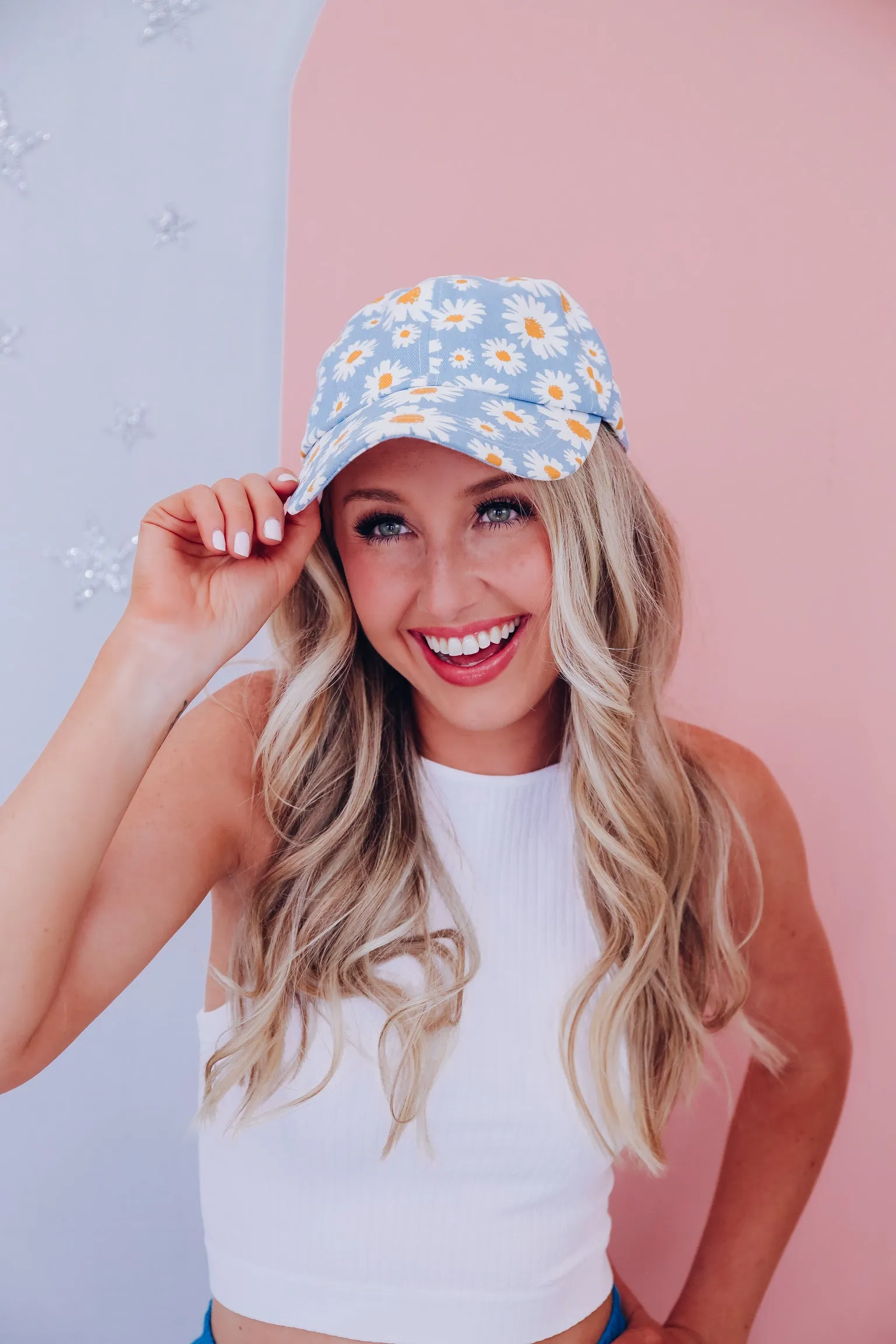 Daisy Baseball Cap - Blue