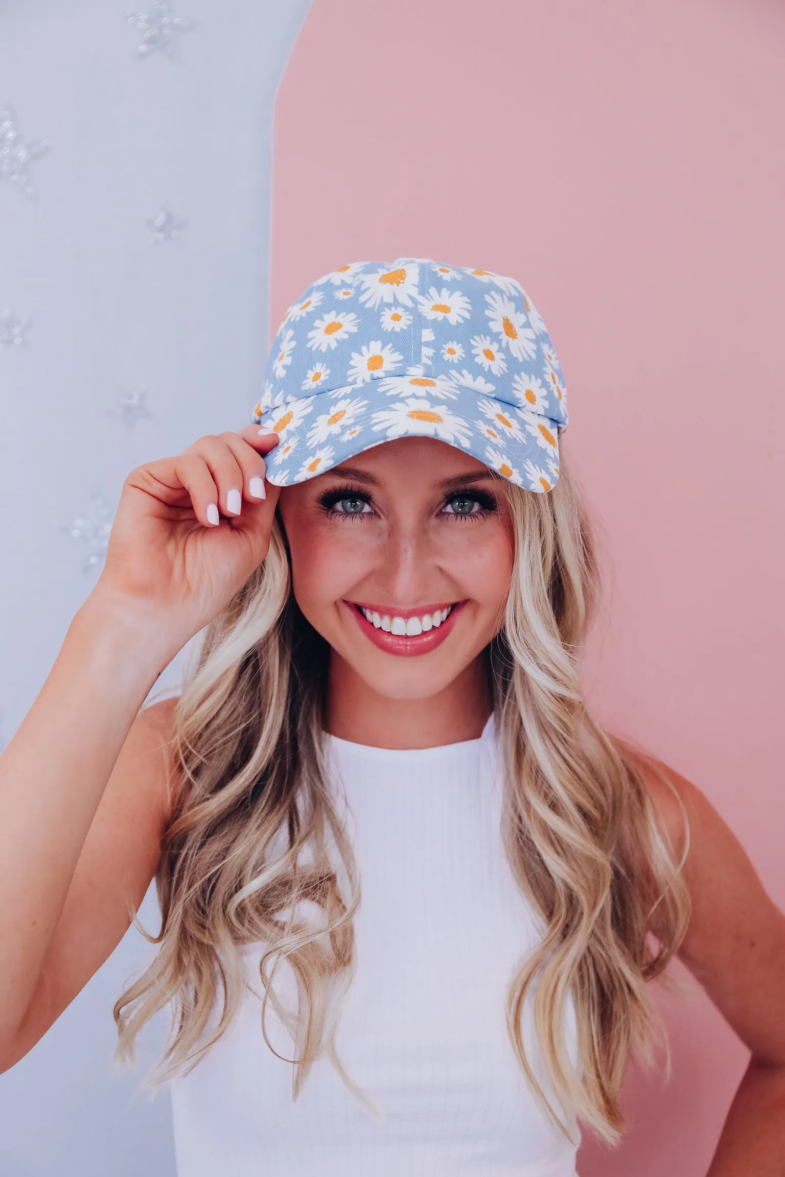 Daisy Baseball Cap - Blue