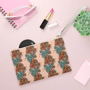 Daisy Bouquet Stripes Clutch Bag