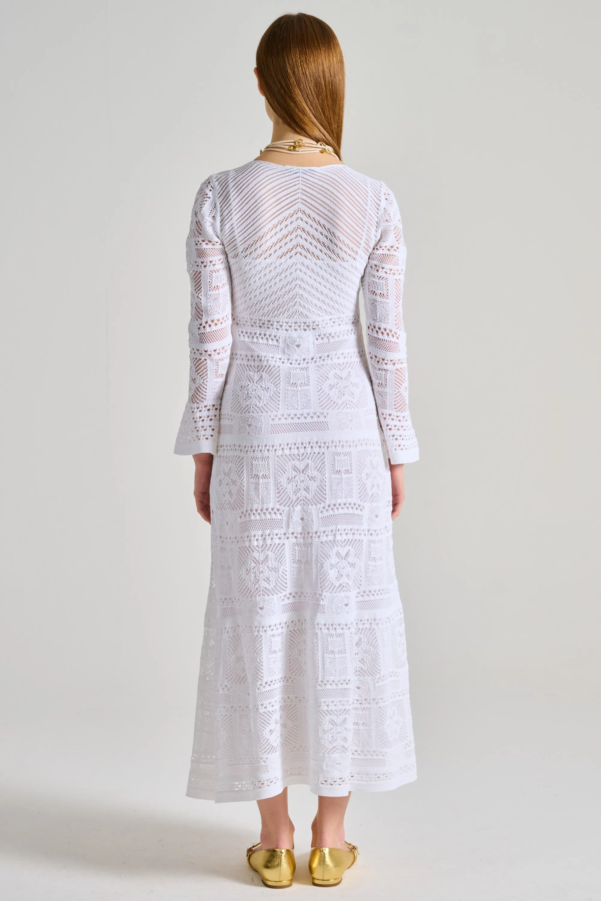 D.exterior Abito Patchwork Lungo Donna
