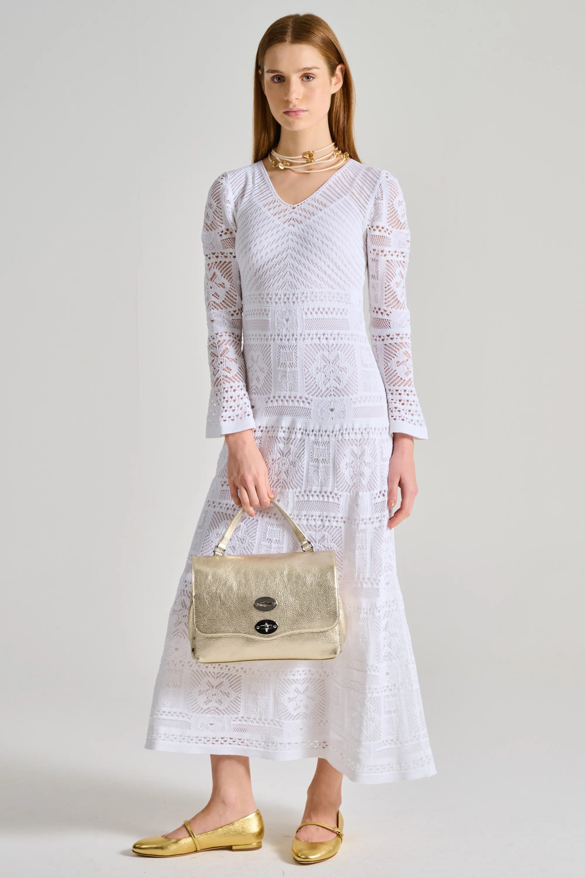 D.exterior Abito Patchwork Lungo Donna