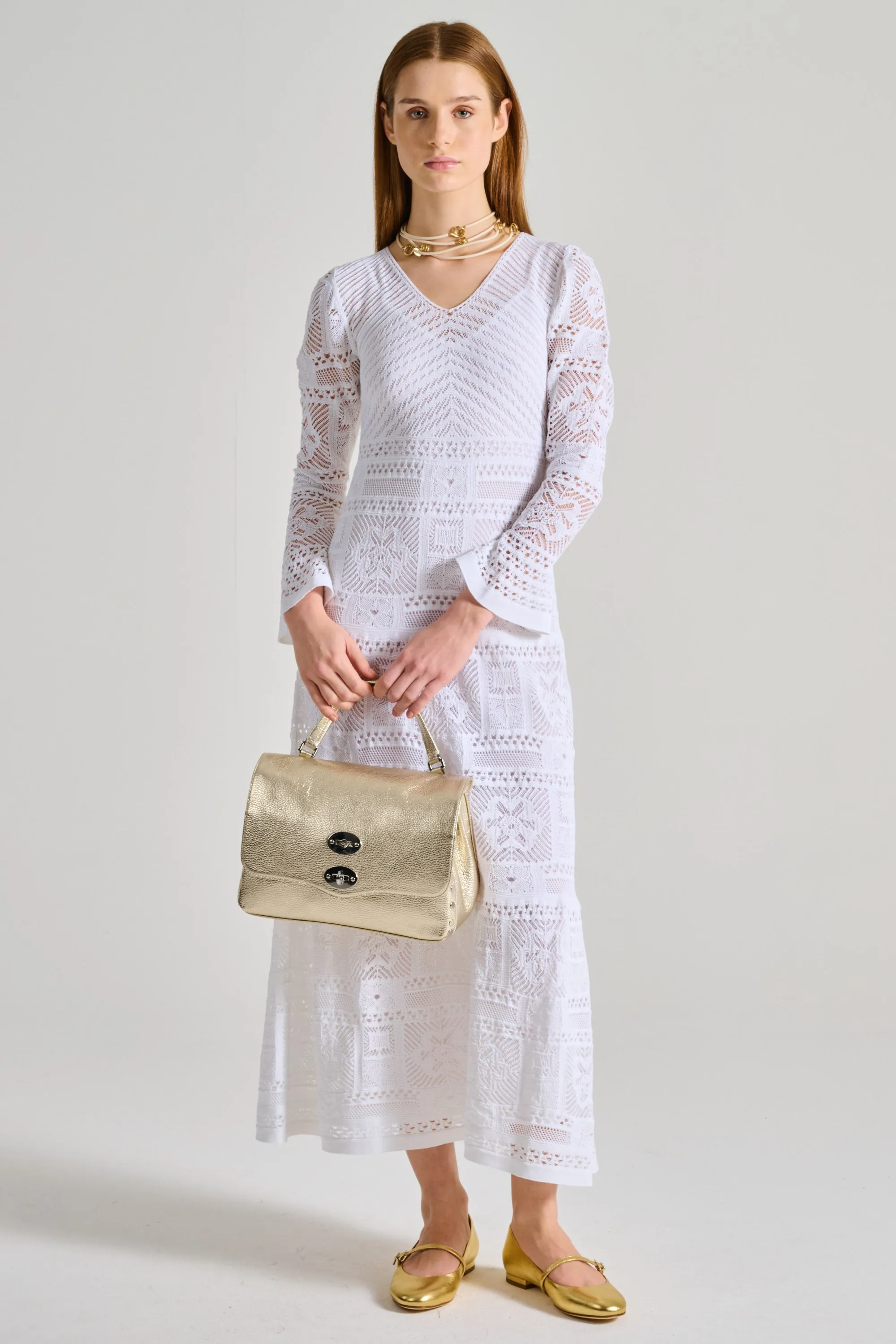 D.exterior Abito Patchwork Lungo Donna