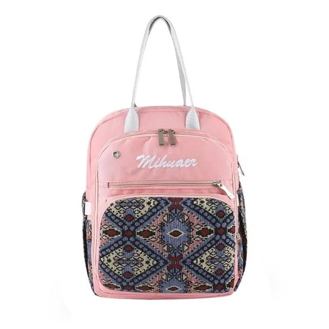 Diaper Nappy Women Intelligent Print Bag Bag Massive price drop Handbag Mummy Women Baby Travel Backpack Ethnic Multifunction Bag Storage Nursing Floral