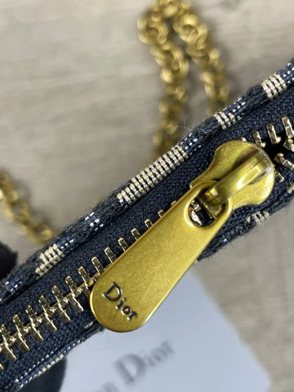 Dior Saddle Chain Wallet & Pouch