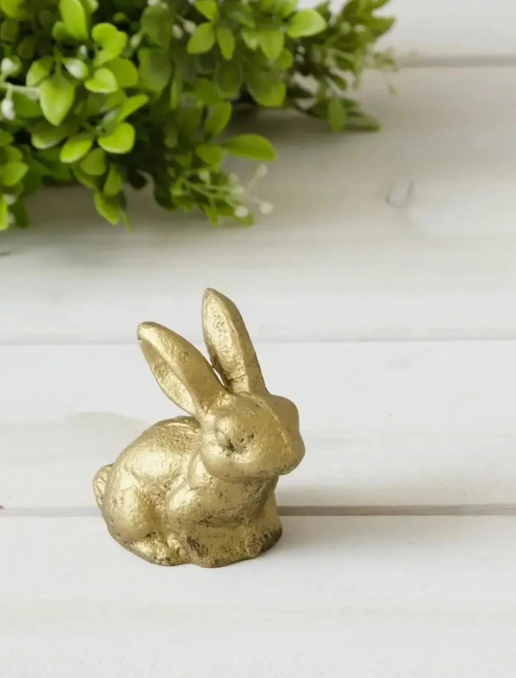Distressed Gold Finished Rabbit Figurine