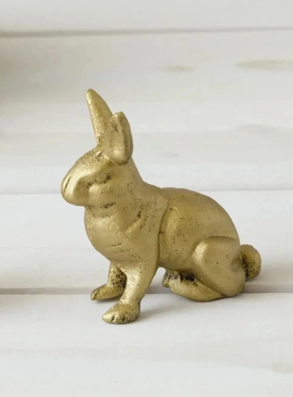 Distressed Gold Finished Rabbit Figurine
