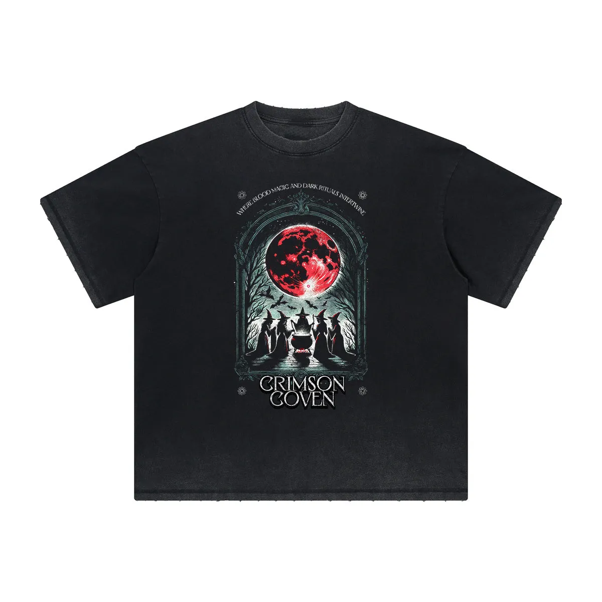 Distressed Street Style Abstract Pattern Tee