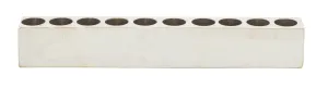 Distressed White 10 Hole Sugar Mold Candle Holder