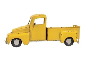 Distressed yellow country wall truck decor