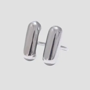 Double Pill Stainless Steel Ring