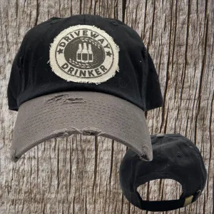 Driveway Drinker-vintage, distressed, hat handmade patch