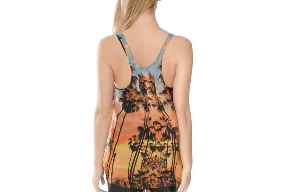 Dusk Over Sunset Blvd  Racerback Silk Tank Top