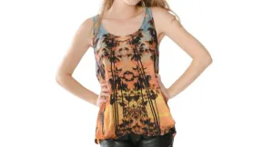 Dusk Over Sunset Blvd  Racerback Silk Tank Top