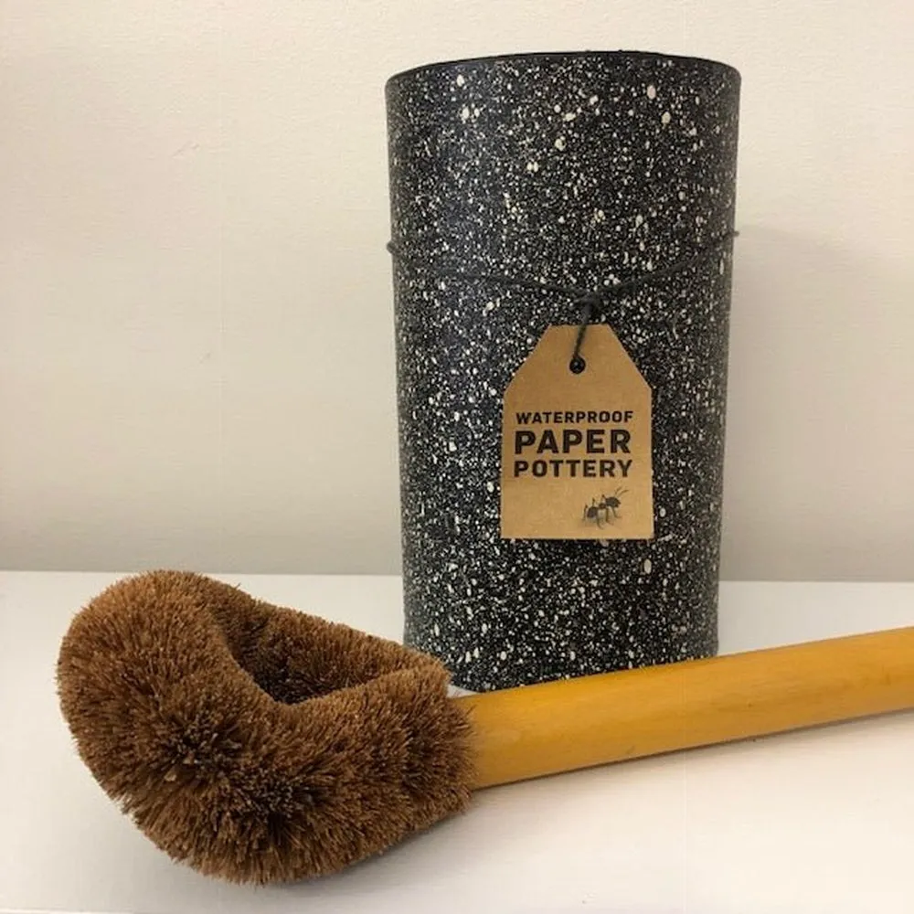 Eco Max Toilet Brush Holder Paper Pottery - Granite