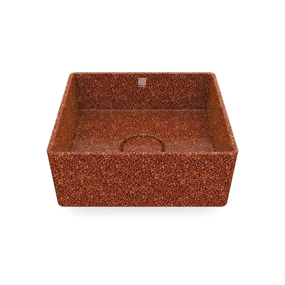 Eco Vessel Sink Cube40 I Washbasin | Clay I SPAFAIR