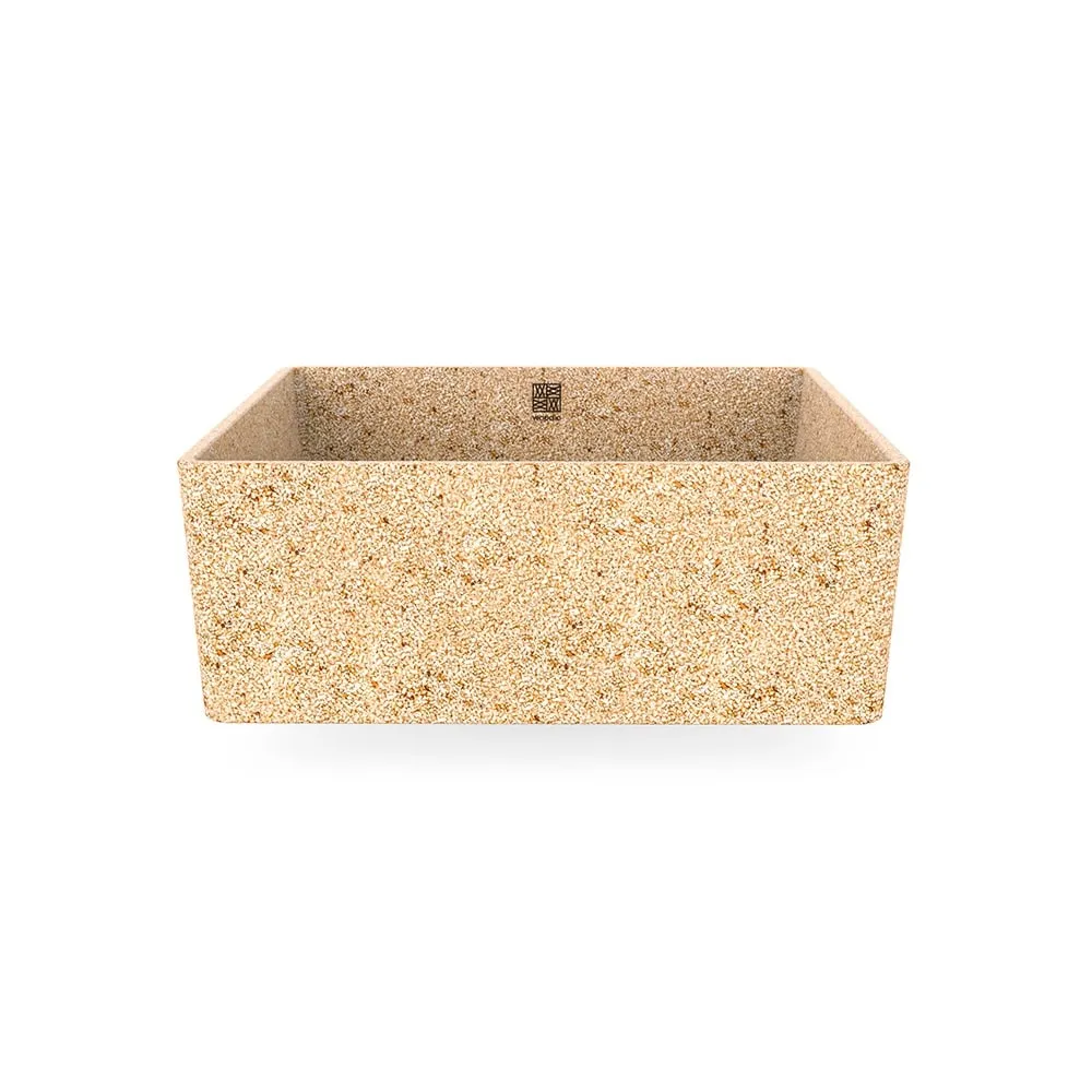 Eco Vessel Sink Cube40 I Washbasin | Natural I SPAFAIR