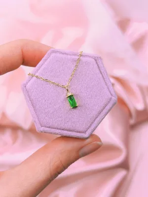 Emerald Dainty Necklace