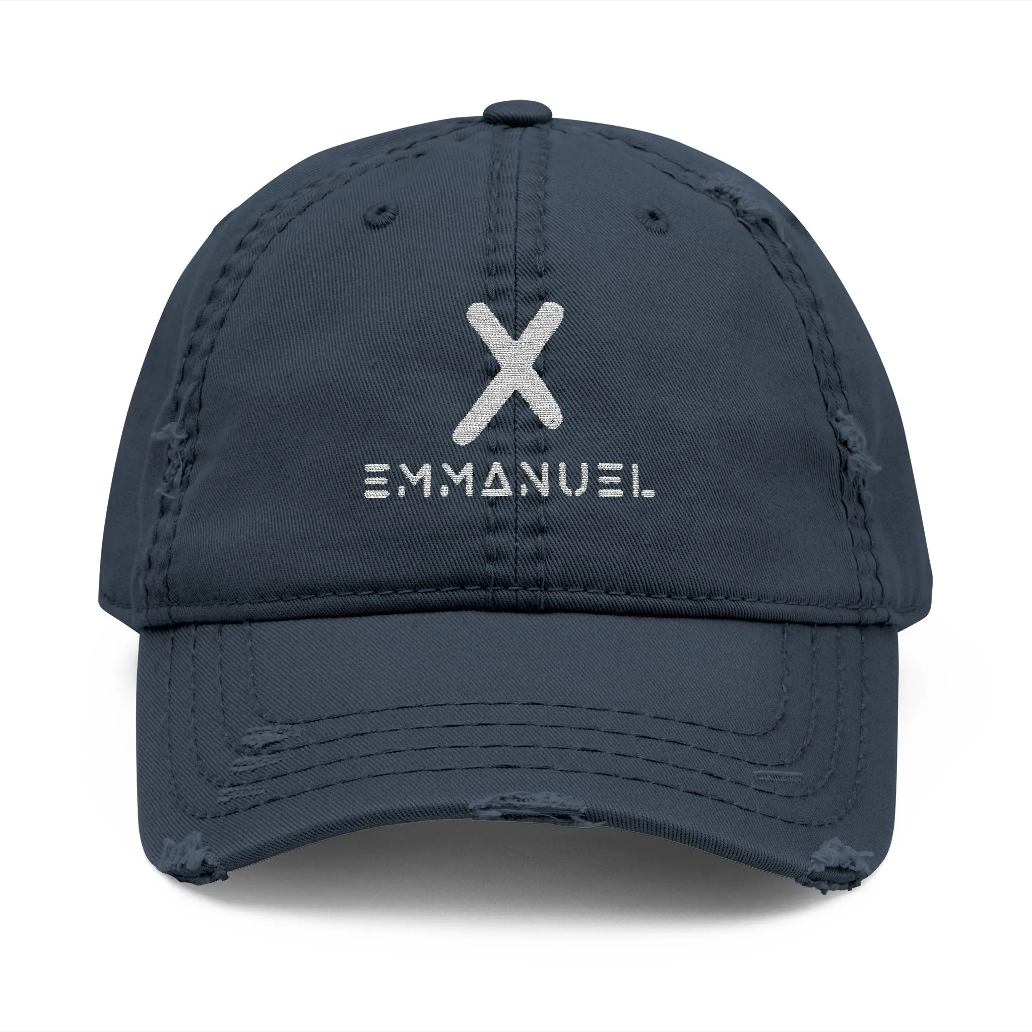 Emmanuel Distressed Dad Hat - Casual Embroidered Cap for Everyday Wear