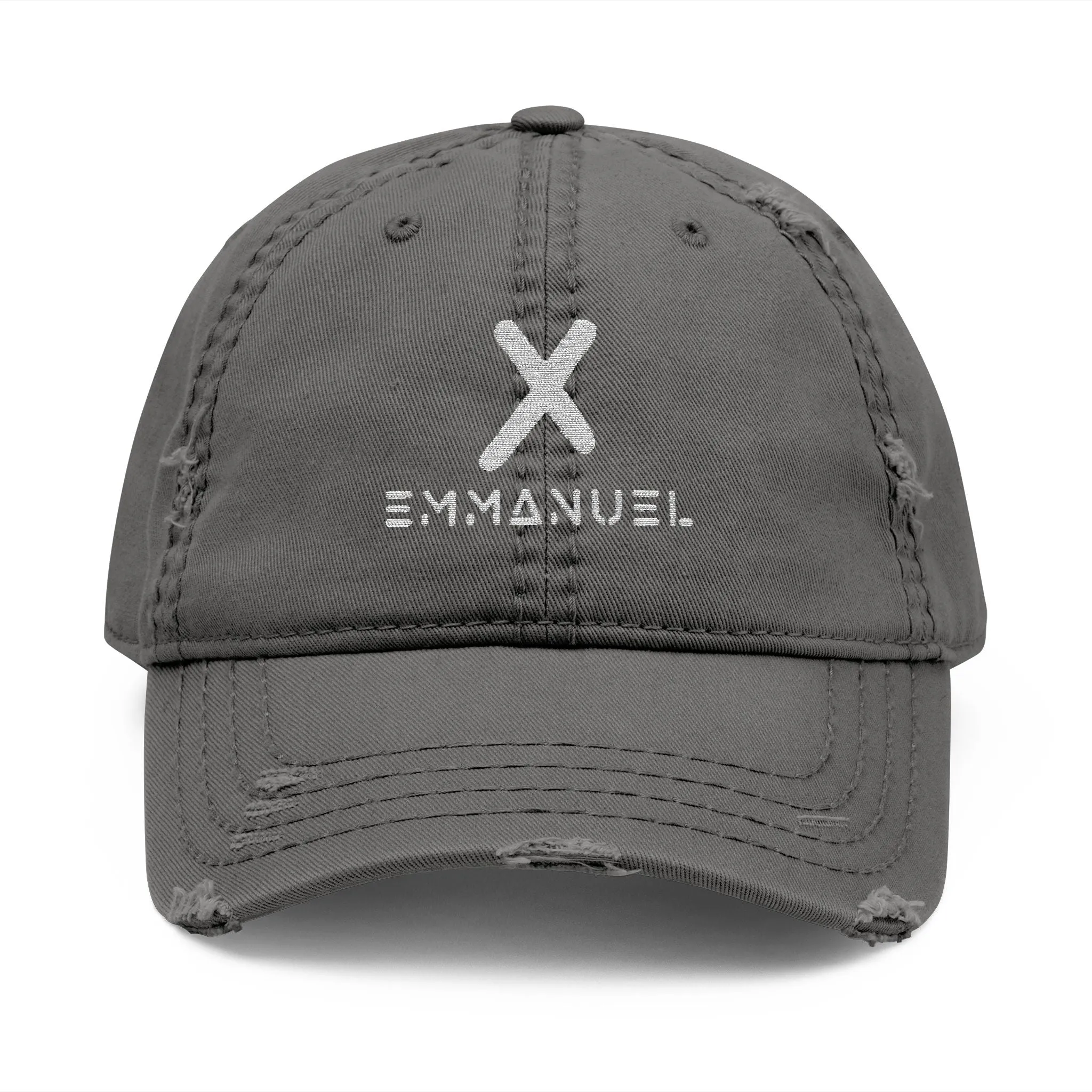Emmanuel Distressed Dad Hat - Casual Embroidered Cap for Everyday Wear