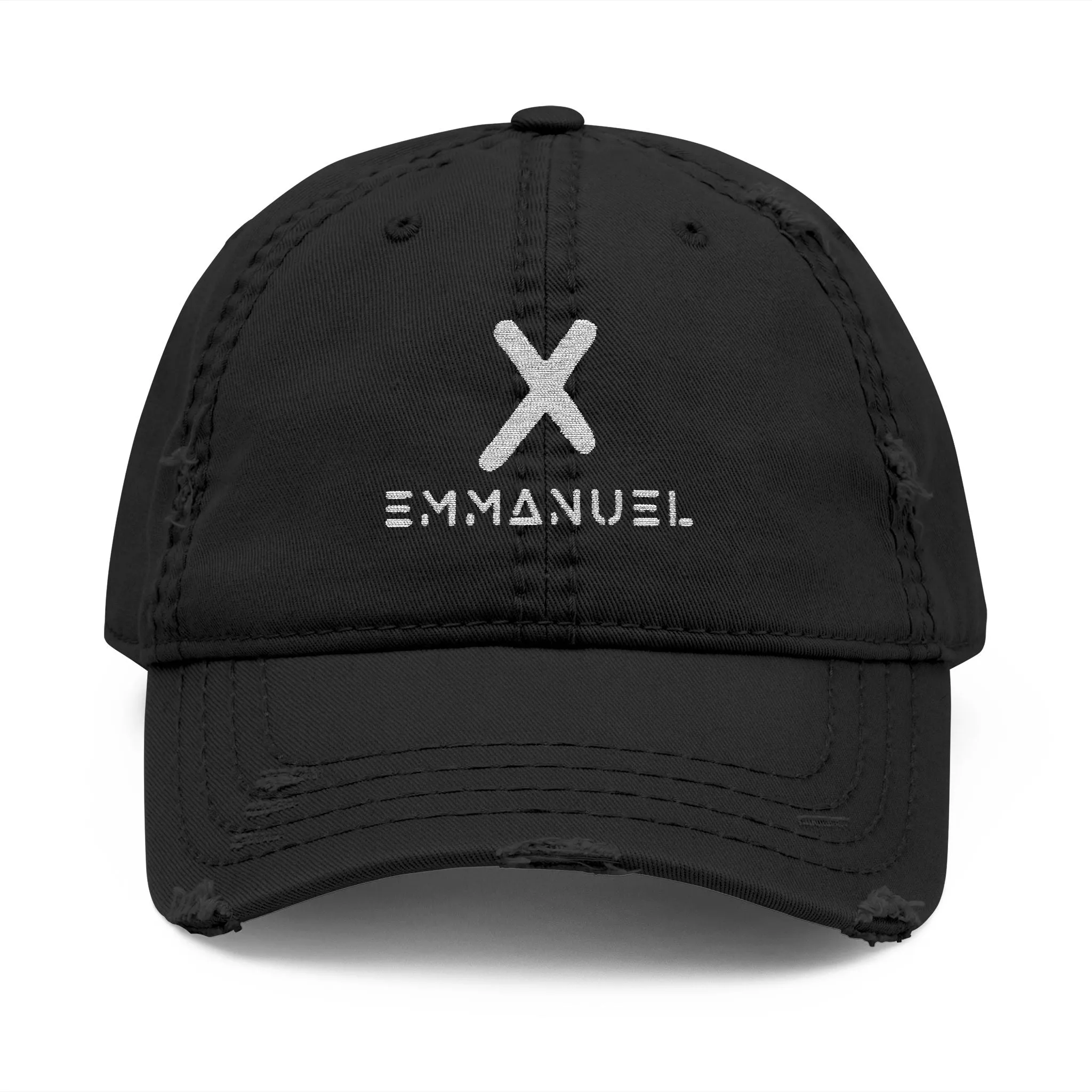 Emmanuel Distressed Dad Hat - Casual Embroidered Cap for Everyday Wear