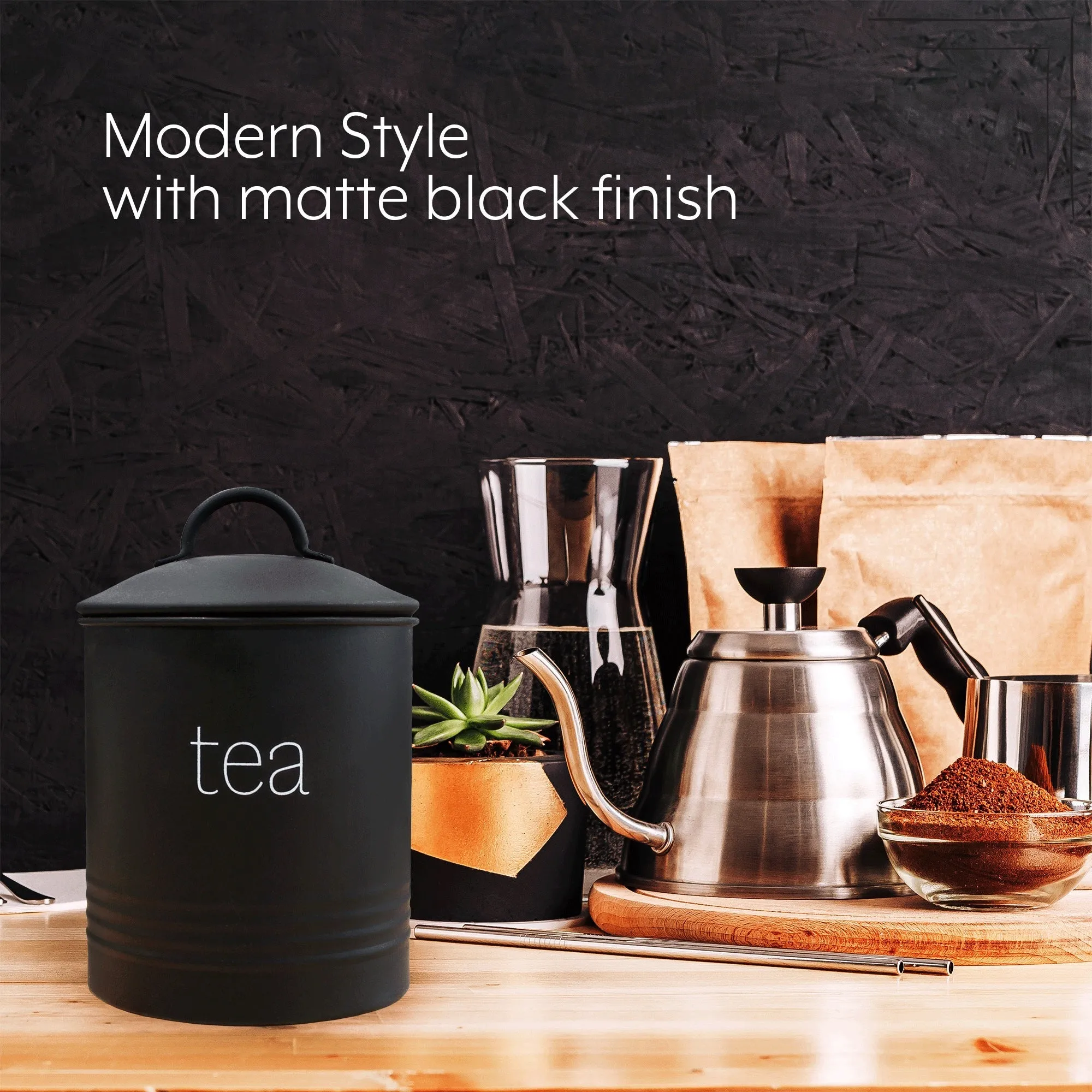 Enamelware Black Tea Canister (Case of 12)