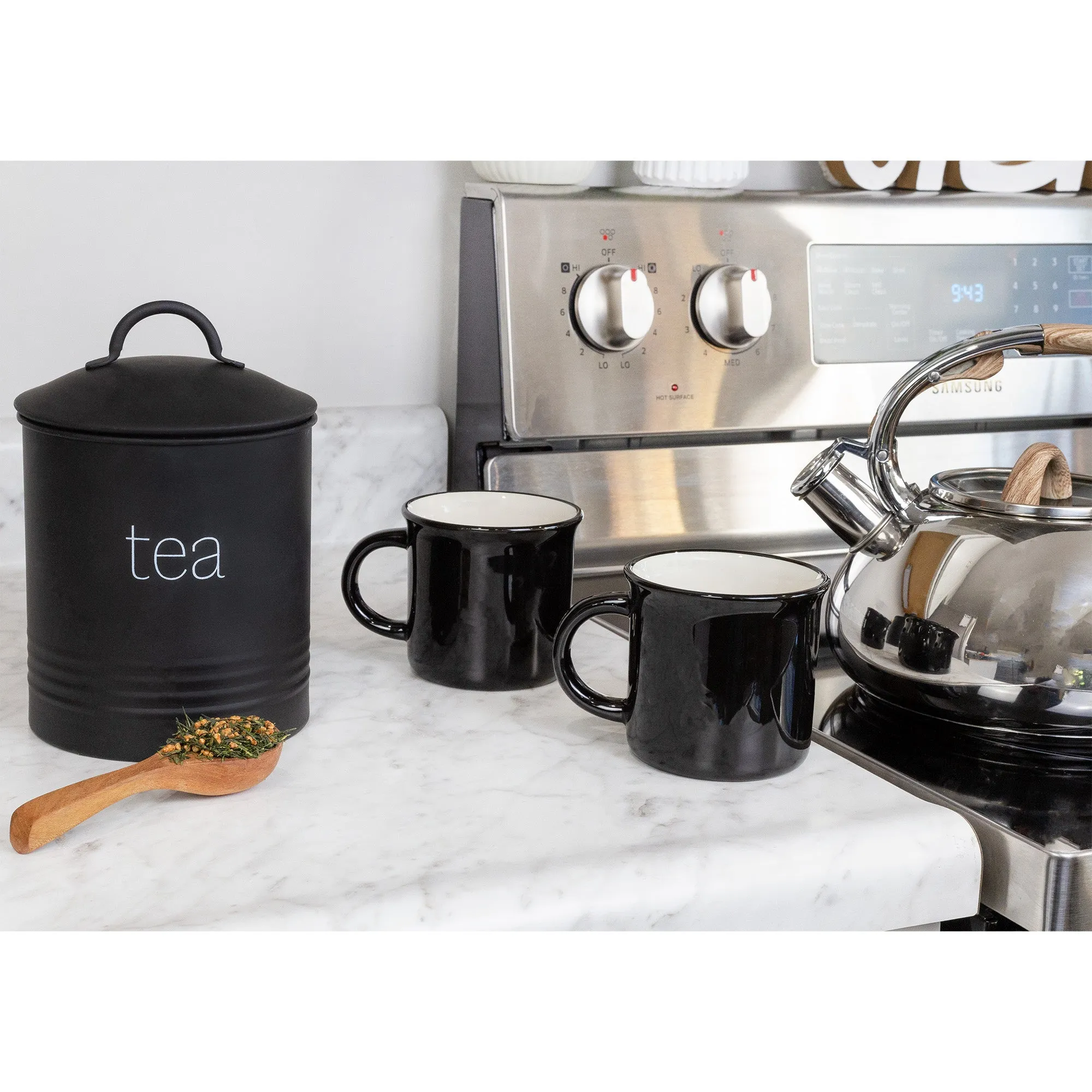 Enamelware Black Tea Canister (Case of 12)