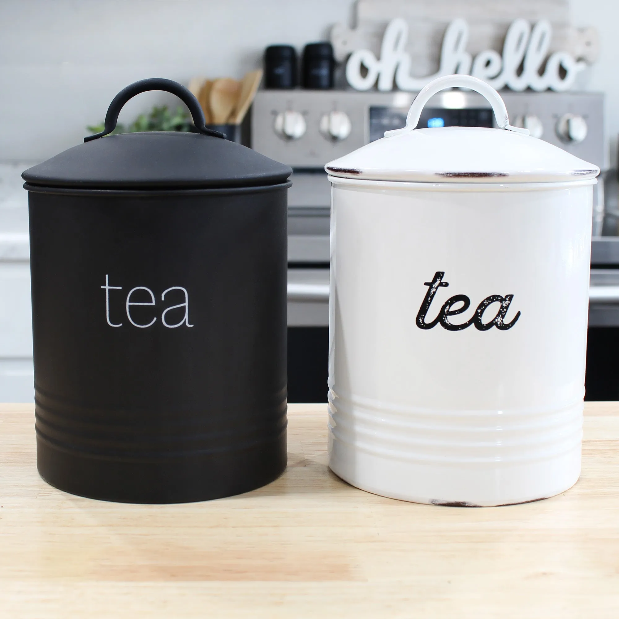 Enamelware Black Tea Canister (Case of 12)