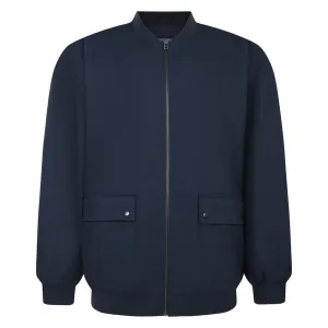 Espionage Padded Blouson Jacket For Men in Dark Navy, 2XL-8XL