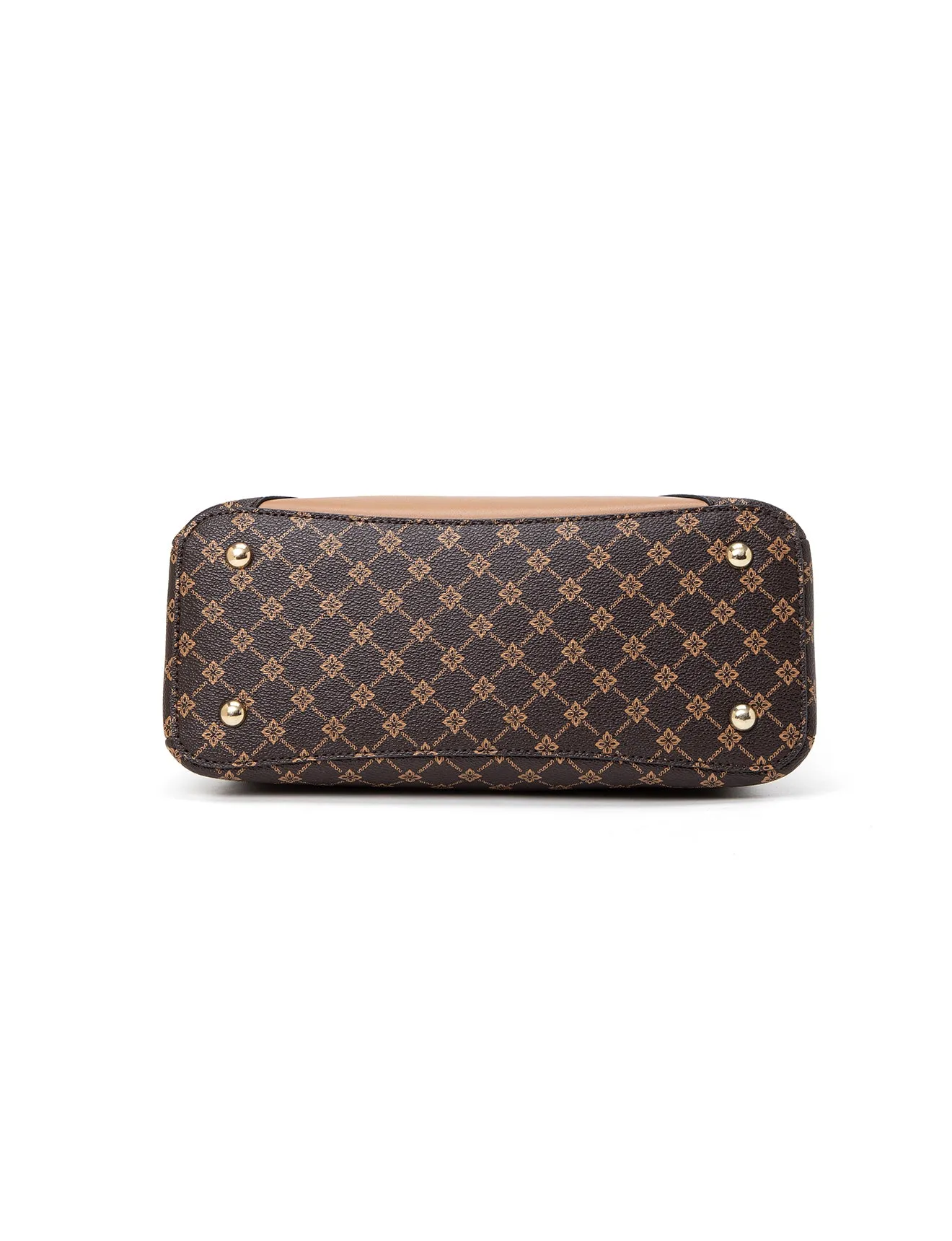 ESTELLE VEGAN TRIPLE COMPARTMENT BAG- XB-2348-TAN- NEW IN